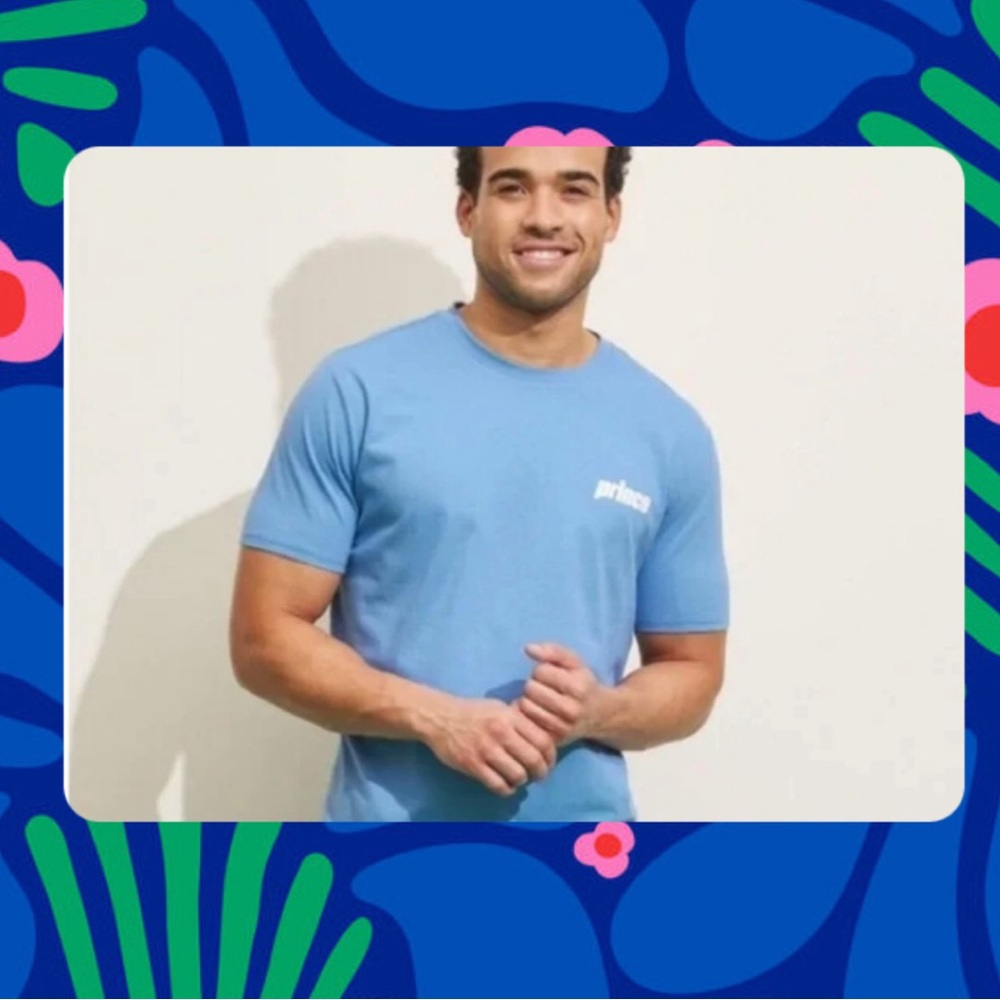 Prince pickleball Light Blue Men's Short Sleeve Tee XXL NWT (discontinued)